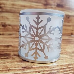 AGC Metal Frosted Snowflake Candle Holder Votive Winter Christmas Small